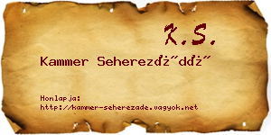 Kammer Seherezádé névjegykártya